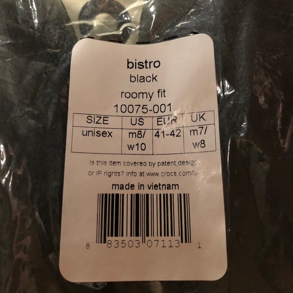 NWT Black Bistro Croc Clogs Women Sz 10 Roomy Fit - Picture 4 of 6